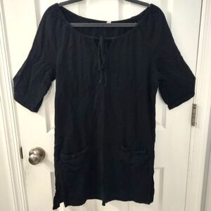 Marona by Target 100% Cotton Beach Coverup Tunic in Black Size M